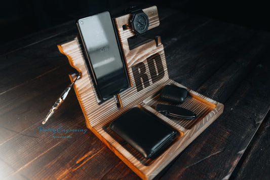 Personalized Wooden Docking Station