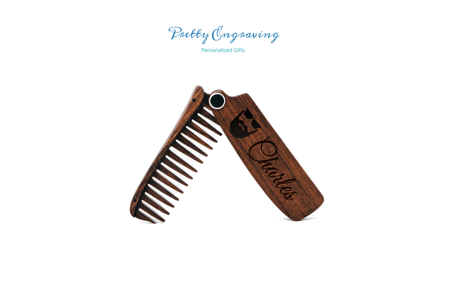 Wooden Beard Comb, Beard Care Gift for Men