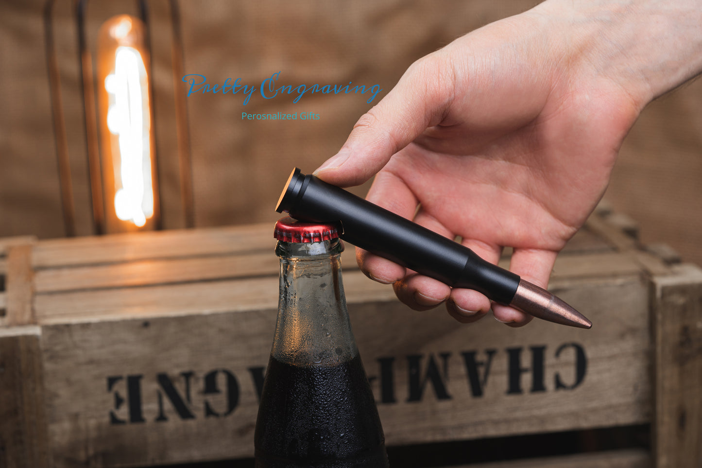 50 Cal Personalized Bullet Bottle Opener, Groomsmen Gift