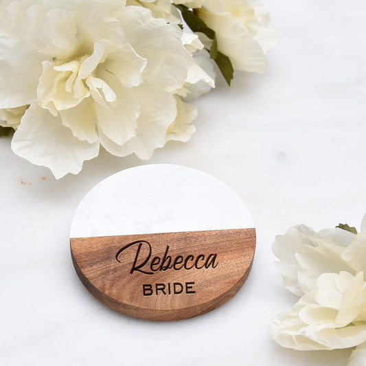 Personalized Coasters, Wood and Marble Coasters